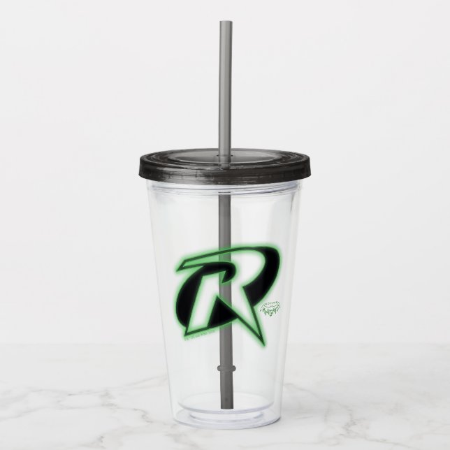 Vaso Acrílico Logo de los Caballeros de Gotham (Anverso)