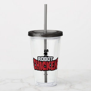 Vaso Acrílico Logo de Robot Chicken