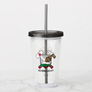 Vaso Acrílico Logo de Rock Hammer de California - Personalizable