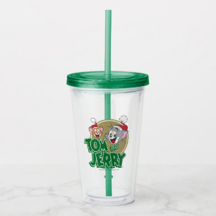 Vaso Acrílico Logo de Tom y Jerry Holiday