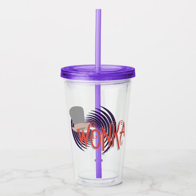 Vaso Acrílico Logo de Wonka Spiral (Anverso)