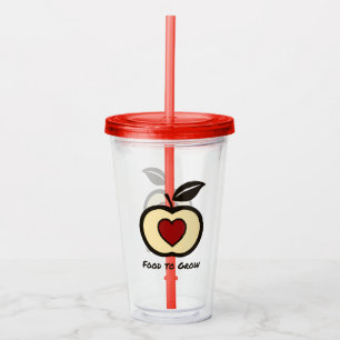 Vaso Acrílico Logotipo de alimento para cultivar Tumbler acrílic