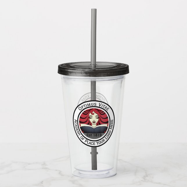 Vaso Acrílico Logotipo de empresa Personalizado (Anverso)
