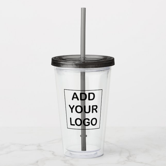 Vaso Acrílico Logotipo de la Compañía Comercial Personalizado Si (Anverso)
