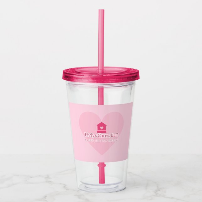 Vaso Acrílico Logotipo de Liviys Cares (Anverso)