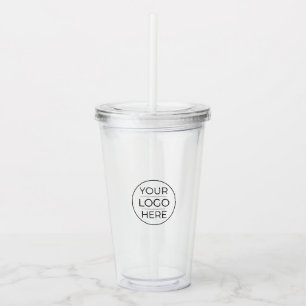Vaso Acrílico Logotipo de Marca de Negocios Modernos 
