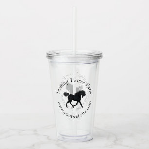 Vaso Acrílico Logotipo de marca para personalizados y texto circ
