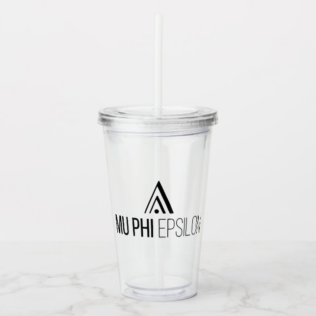 Vaso Acrílico Logotipo de Mu Phi Epsilon (Anverso)
