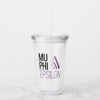 Vaso Acrílico Logotipo de Mu Phi Epsilon