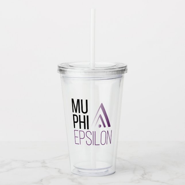 Vaso Acrílico Logotipo de Mu Phi Epsilon (Anverso)