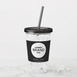 Vaso Acrílico Logotipo de negocio de adición gratuita BPA Drinkw