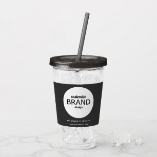 Vaso Acrílico Logotipo de negocio de adición gratuita BPA Drinkw