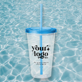 Vaso Acrílico Logotipo de negocio sin Personalizado mínimo Negri