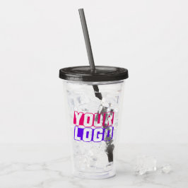 Vaso Acrílico Logotipo de Personalizado gris Tumbler acrílico co