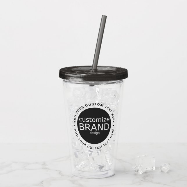 Vaso Acrílico Logotipo de Personalizado libre BPA Drinkware Tumb (Reverso (hielo))