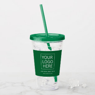 Vaso Acrílico Logotipo de Personalizado Minimalista simple y pro