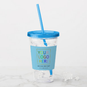 Vaso Acrílico Logotipo de Personalizado Minimalista simple y pro