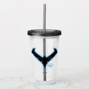 Vaso Acrílico Logotipo Noche Gotham Knights