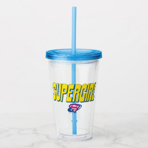 Vaso Acrílico Logotipo Pop Supergirl