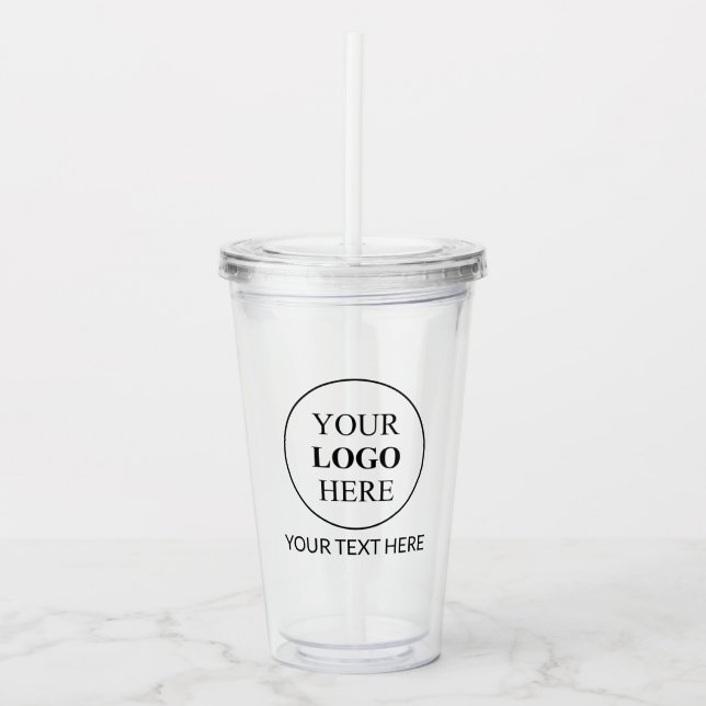 Vaso Acrílico Logotipo promocional personalizado - Sin pedido mí (Anverso)