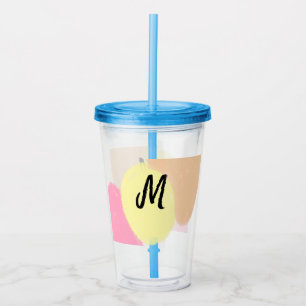 Vaso Acrílico logotipo simple mínimo de monograma cocción person