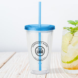 Vaso Acrílico Logotipo Y Lema De La Compañía personalizado Con P