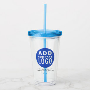 Vaso Acrílico Logotipo y nombre de la marca de la compañía DIY