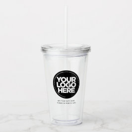 Vaso Acrílico Logotipo y texto personalizados
