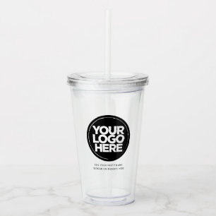 Vaso Acrílico Logotipo y texto personalizados