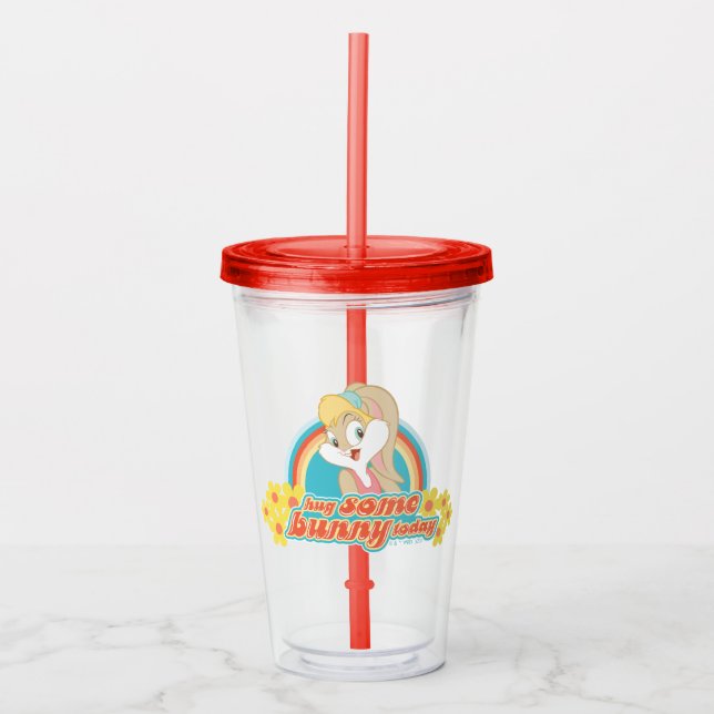 Vaso Acrílico Lola Bunny Abraza A Algunos Conejitos Hoy (Anverso)