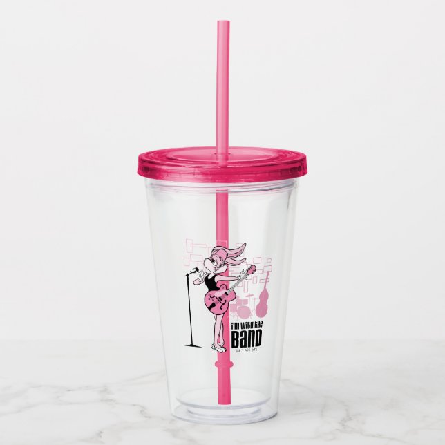 Vaso Acrílico Lola Bunny Estoy con la banda (Anverso)
