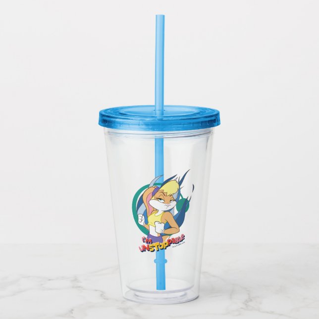 Vaso Acrílico Lola Bunny "Soy imparable" (Anverso)