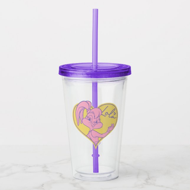 Vaso Acrílico Lola Heart Signature (Anverso)