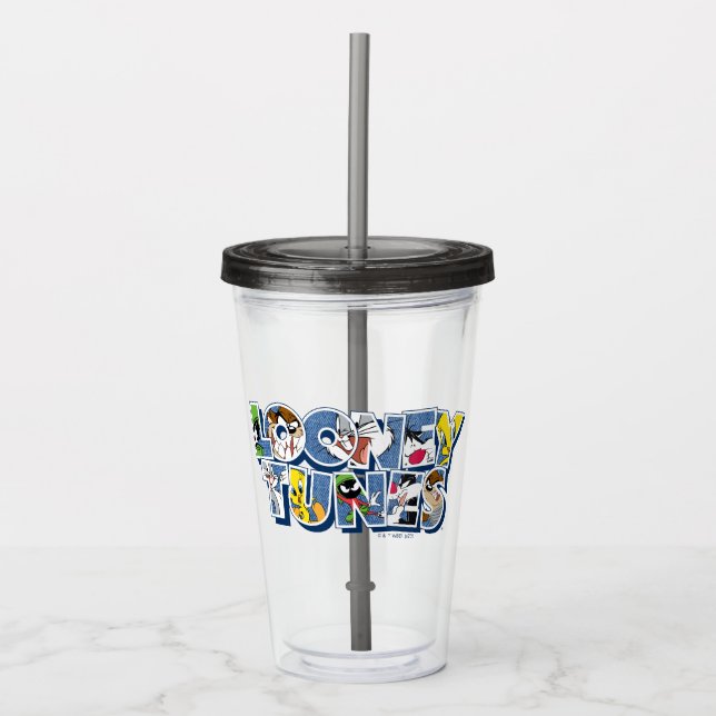 Vaso Acrílico LOONEY TUNES™ Characters in Lettering (Anverso)