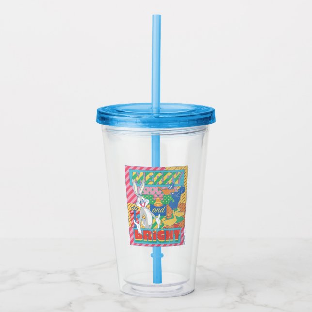 Vaso Acrílico LOONEY TUNES™ | Navidades merry y brillantes (Anverso)