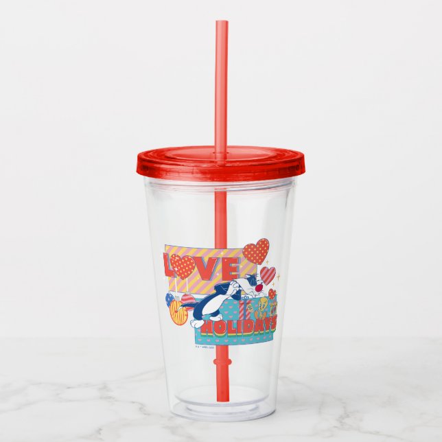 Vaso Acrílico LOONEY TUNES™ | SYLVESTER™ y TWEETET™Festividades  (Anverso)