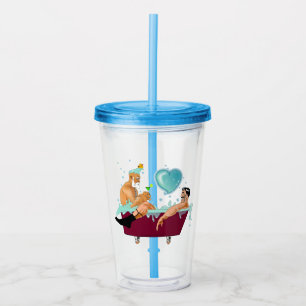 Vaso Acrílico Los dos hombres gay de SlipperyJoe aman la bañera 