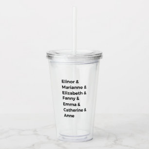 Vaso Acrílico Los héroes de Jane Austen I