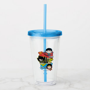 Vaso Acrílico ¡Los Héroes De La Cónica Preparados Para La Acción