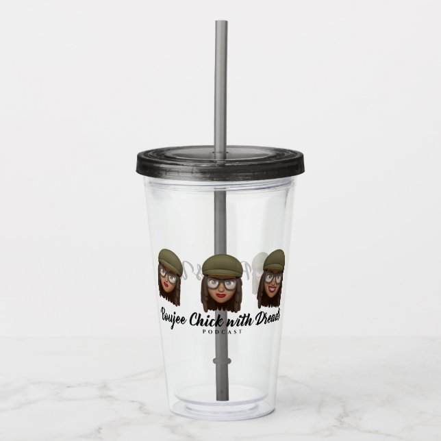 Vaso Acrílico Los meñiques suben Moji (Anverso)
