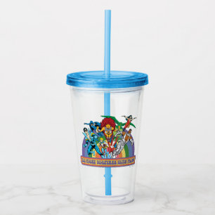 Vaso Acrílico Los nuevos titanes adolescentes - Luchamos junto c