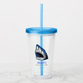 VASO ACRÍLICO LOS TIBURONES TE MATARÁN HERMANO...  CITA DIVERTID
