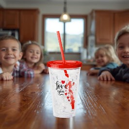 Vaso Acrílico Love You Acrylic Tumbler