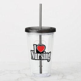 Vaso Acrílico LPN I Love Enfermería Acrylic Tumbler