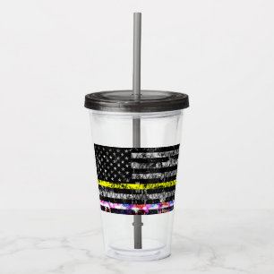 Vaso Acrílico Luces de policía de emergencia de Dispatcher