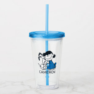 Vaso Acrílico Lucy Hugging Snoopy