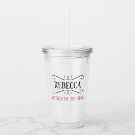VASO ACRÍLICO MADRE DE LA BRIDAL BRIDAL PARTY ACRÍLICO TUMBLER