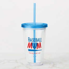 Vaso Acrílico Madre divertida de béisbol