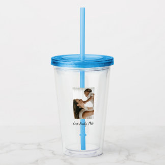 Vaso Acrílico madre padre foto nombre familia vacaciones regalos