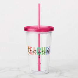 Vaso Acrílico Maestra de primer grado